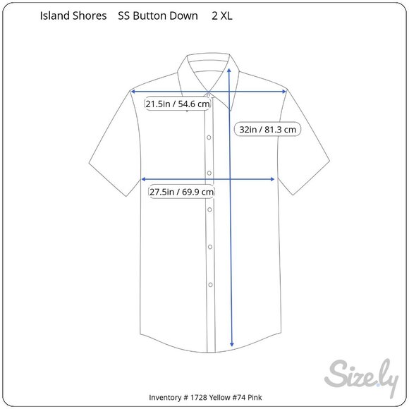 Island Shores Men’s 2 XL Rayon Blue Hawaiian Print Button-up S0hort Sleeve - Picture 3 of 5